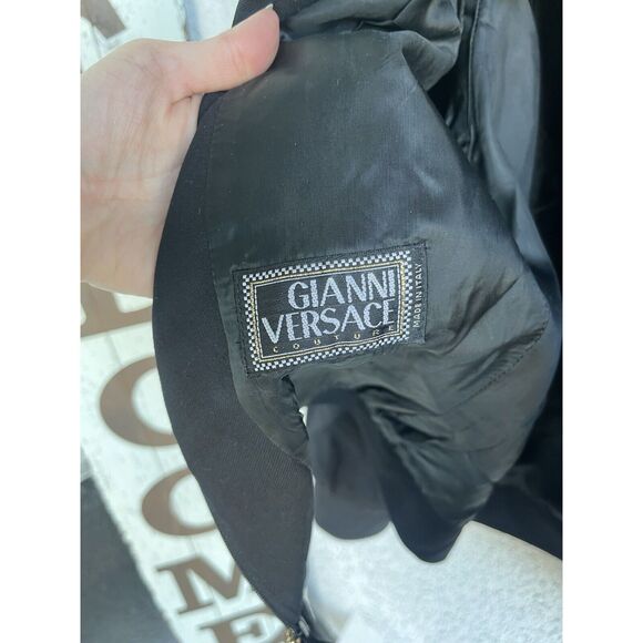 Gianni Versace 90’s Lightweight Track Jacket W/ Gold Adornments - Small - Black - Picture 8 of 14